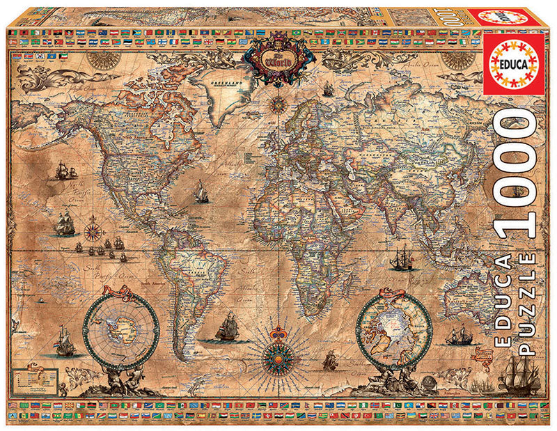 Educa, Antique world map 1000 palaa