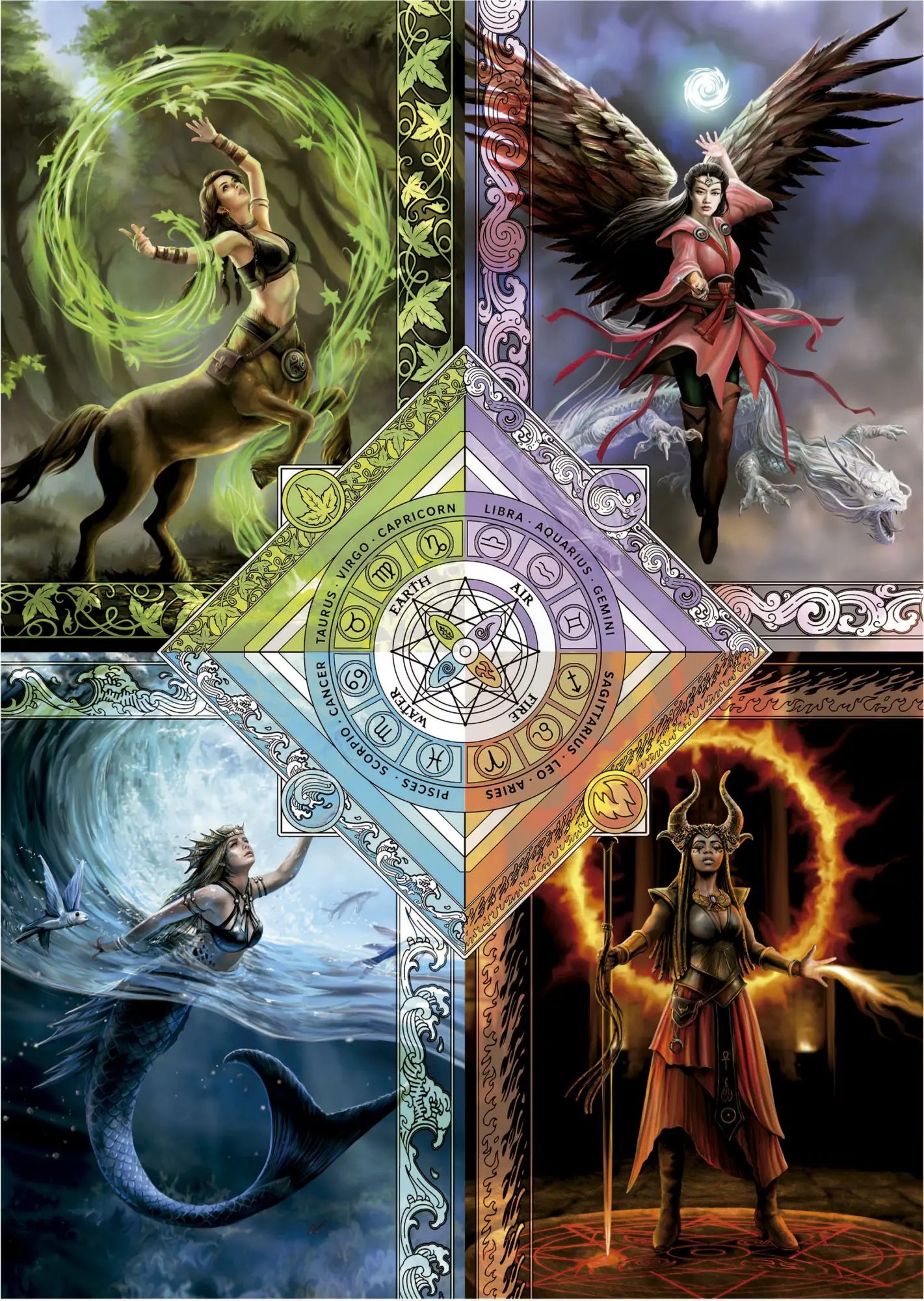 Educa, Elemental magic star chart, Anne Stokes 1500 palaa