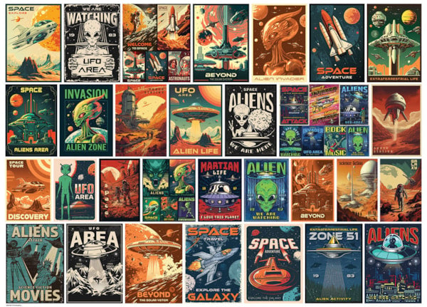 Eurographics, Vintage alien posters 1000 palaa