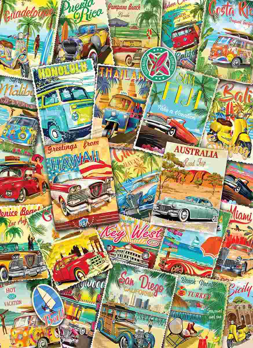 Eurographics, Vintage travel collage 1000 palaa