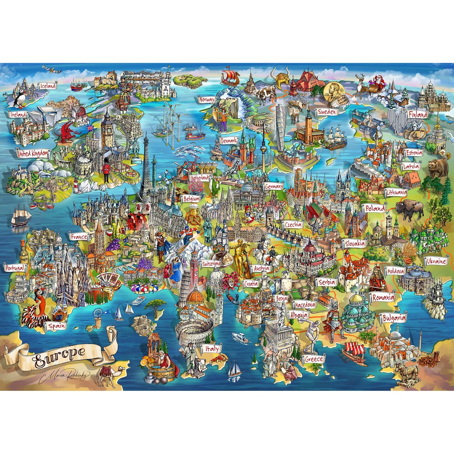 Gibsons, Maria Rabinsky: Exploring Europe 1000 palaa
