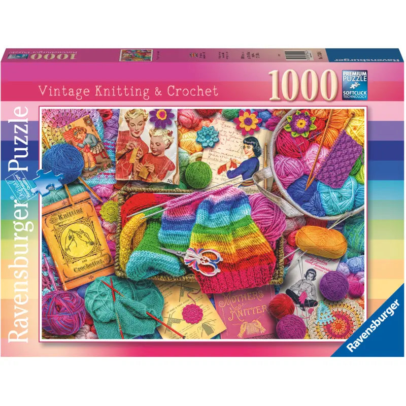 Ravensburger, Aimee Stewart: Vintage knitting & crochet 1000 palaa