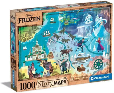 Clementoni, story maps frozen 1000 palaa
