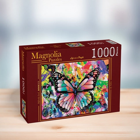 Magnolia, Colorful butterfly 1000 palaa