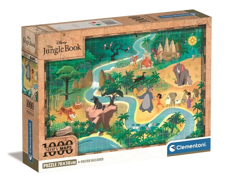 Clementoni, Story maps Jungle book 1000 palaa