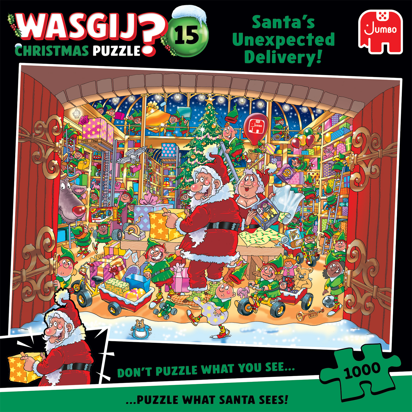 Ennakkomyynti, Jumbo, Wasgij?, Christmas 15 Santa's unexpected delivery! 1000 palaa