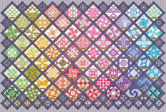 Cobble Hill, Four square quilt blocks 2000 palaa