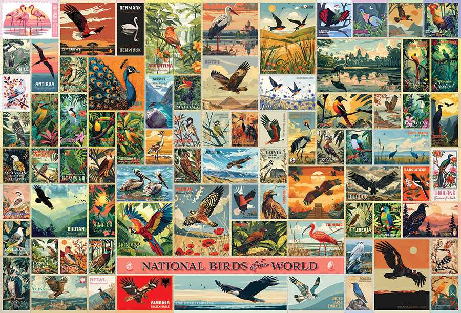 Cobble Hill, National birds of the world 2000 palaa