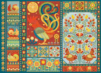 Cobble Hill, Scandi Chicken Quilt 1000 palaa