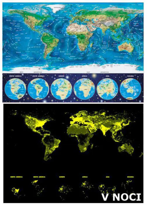 Educa, Neon world map 1000 palaa