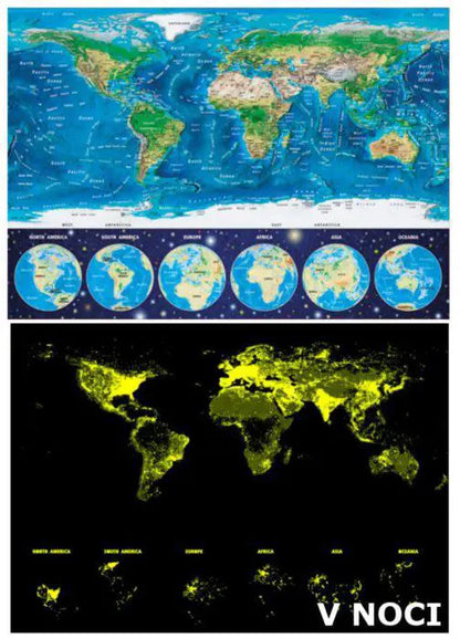 Educa, Neon world map 1000 palaa