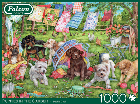 Falcon, Puppies in the garden 1000 palaa