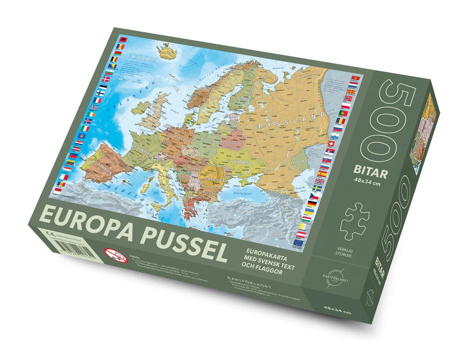 (pakkausviallinen) Kartförlaget, Europa pussel 500 palaa