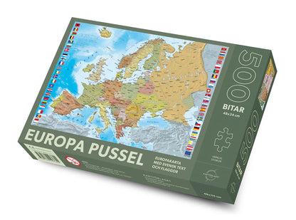 (pakkausviallinen) Kartförlaget, Europa pussel 500 palaa