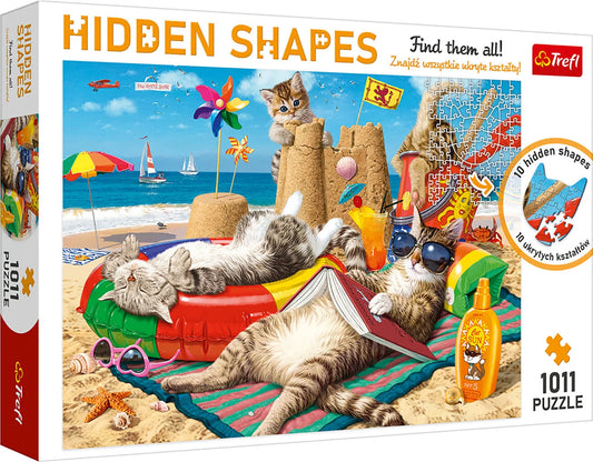 Trefl, Hidden shapes: Feline holidays 1011 palaa