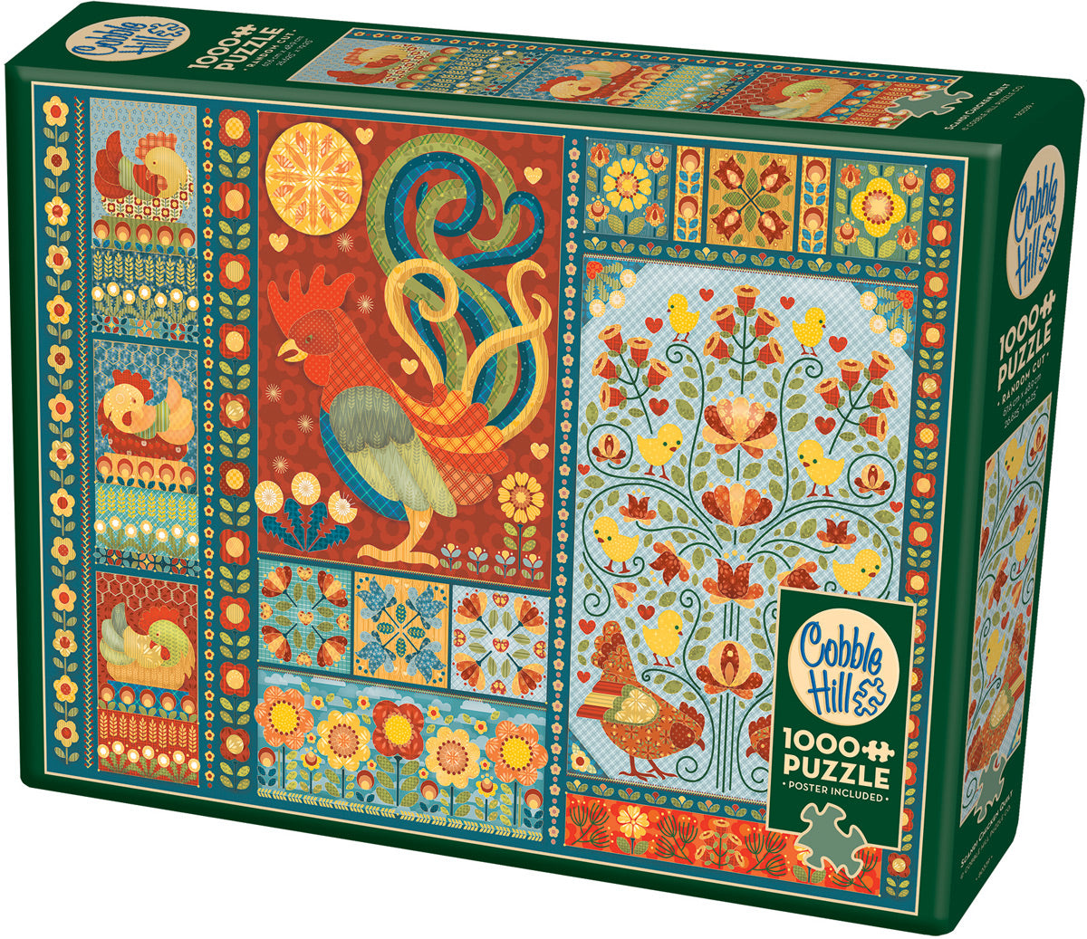 Cobble Hill, Scandi Chicken Quilt 1000 palaa